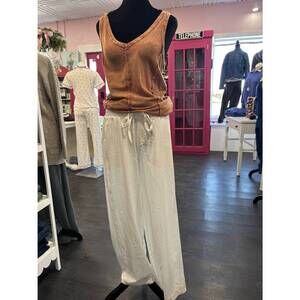 NEW HEATHMOOR women's linen pant in white